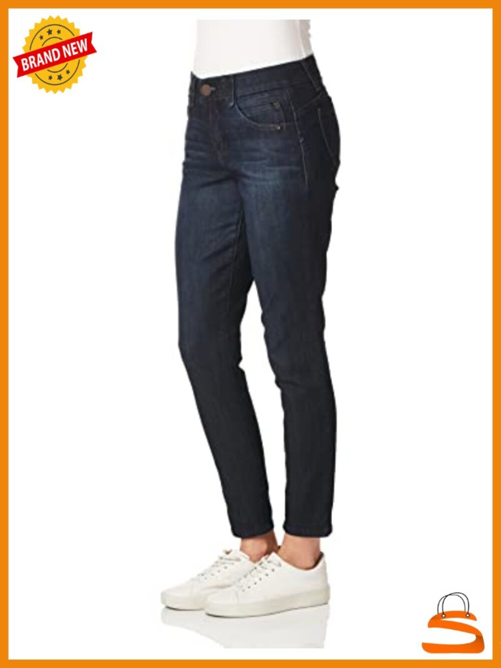 Women's Petite Ab Solution Jegging - Skinny Denim with Super Stretch - Picture 2 of 4
